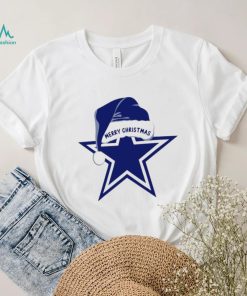 Merry Christmas Dallas Cowboys football Santa hat logo funny shirt