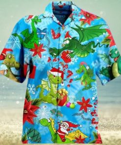 Merry Christmas Dragon Unisex Hawaiian Shirt High Quality Cotton Luxury Style