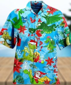 Merry Christmas Dragon Unisex Hawaiian Shirt High Quality Cotton Luxury Style