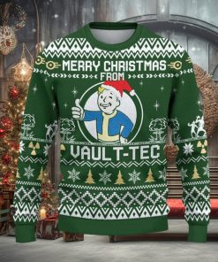 Merry Christmas From Vault Tec Fallout Ugly Knitted Christmas 3D Sweater