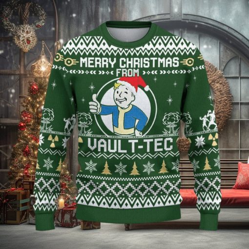 Merry Christmas From Vault Tec Fallout Ugly Knitted Christmas 3D Sweater