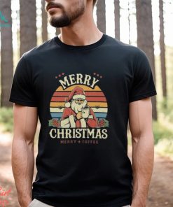 Merry Christmas Merry Coffee Santa Claus Drinks Coffee Classic T Shirt