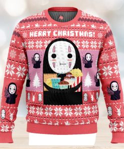 Merry Christmas No Face Spirited Away Ugly Christmas Sweater