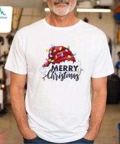 Merry Christmas Santa Hat Light Shirt