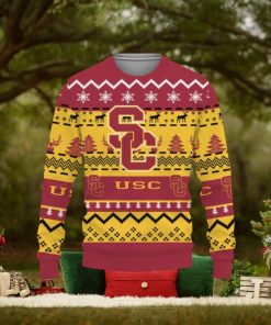 Merry Christmas Snow Pattern Funny Cute USC Trojans Gifts Unisex Sweater