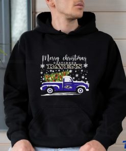 Merry Christmas Truck Baltimore Ravens Shirt