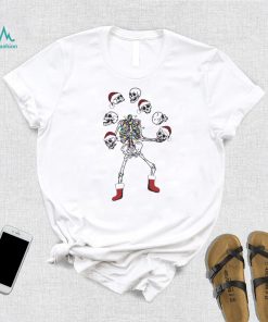 Merry Creepmas Christmas Skeleton Santa Light Shirt