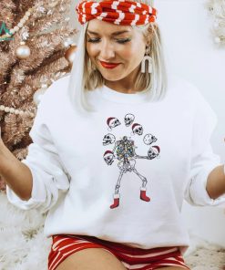 Merry Creepmas Christmas Skeleton Santa Light Shirt