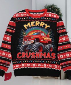 Merry Crushmas Monster Truck Christmas Ugly Sweater