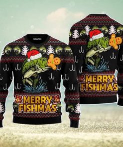 Merry Fishmas Christmas Unisex Ugly Sweater Special Gift For Men Women