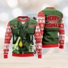 Detroit Lions Santa sleigh driving reindeer Pattern Ugly Christmas Sweater