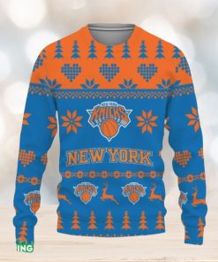 Merry Funny New York Knicks Gifts For Fan Merry Christmas Tree Ugly Christmas Sweater Gift Holidays