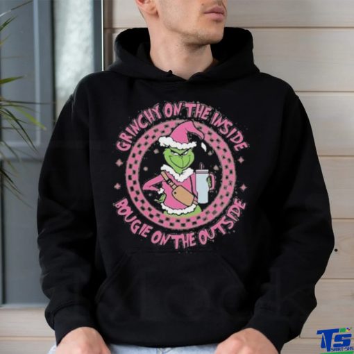 Merry Grinchmas Grinchy On The Inside Bougie On The Outside T Shirt