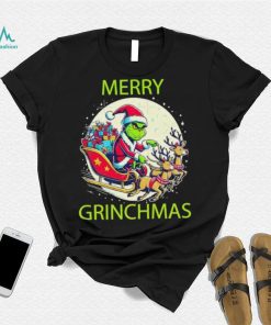 Merry Grinchmas ride a deer to give gifts shirt