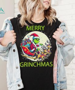 Merry Grinchmas ride a deer to give gifts shirt