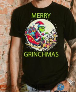 Merry Grinchmas ride a deer to give gifts shirt