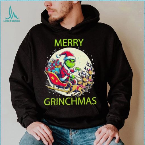 Merry Grinchmas ride a deer to give gifts shirt