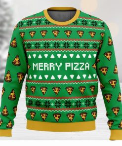 Merry Pizza Ugly Christmas Sweater 3D All Over Printed Christmas Sweater