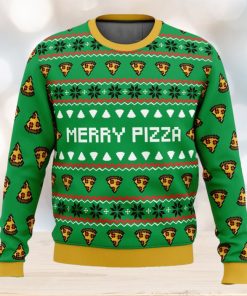 Merry Pizza Ugly Christmas Sweater 3D All Over Printed Christmas Sweater