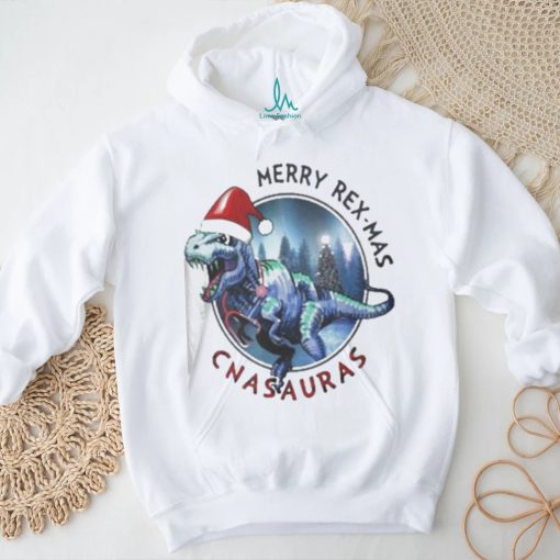 Merry Rex mas CNAauras plaid T shirt
