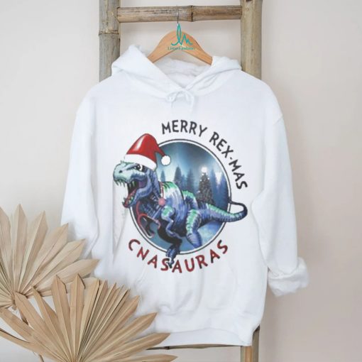 Merry Rex mas CNAauras plaid T shirt