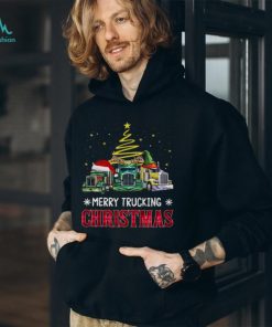 Merry Trucking Christmas Three Truck Wearing Hat Classic T Shirt