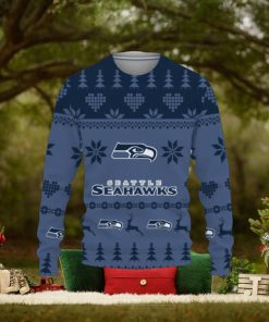 Merry Ugly Christmas Sweater Funny Seattle Seahawks Unisex Gifts For Fan Merry