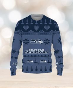 Merry Ugly Christmas Sweater Funny Seattle Seahawks Unisex Gifts For Fan Merry