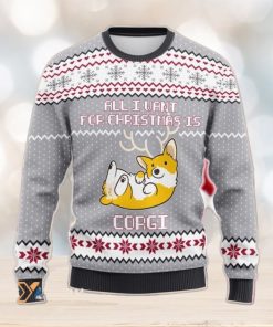 Merry Xmas All I Want For Christmas Is Corgi Dog Awesome Gift For Dog Lovers Ugly Christmas Sweater