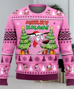 Merry Xmas Courage The Cowardly Dog Ugly Christmas Sweater