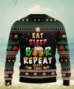 Merry Xmas Eat Sleep Beer And Repeat Awesome Gift For Christmas Ugly Christmas Sweater