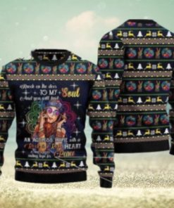 Merry Xmas Hippie Girl Wool Knock On The Door To My Soul And You Will Find Vintage Ugly Christmas Sweater