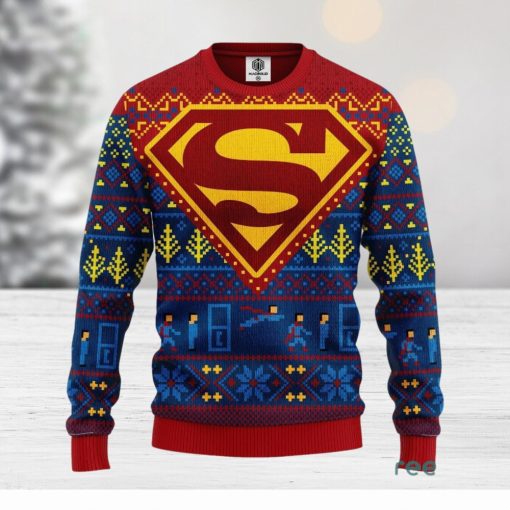 Merry Xmas Superman DC Comics Custom Ugly Christmas Sweater