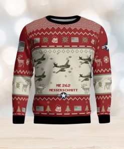 Messerschmitt Me 262 Aircraft Ugly Christmas Sweater 2023 Veteran Christmas Gift Red Sweater