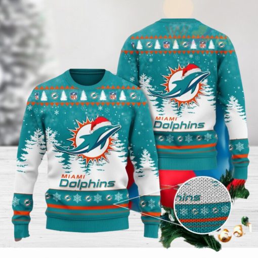 Miami Dolphins 3D Ugly Christmas Sweater