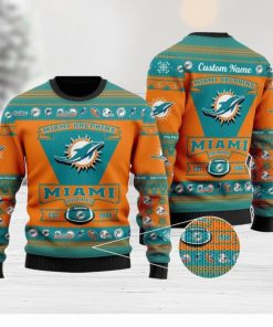 Miami Dolphins Football Team Custom Ugly Christmas Sweater