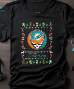 Miami Dolphins Gratefull Dead Ugly Christmas Shirt