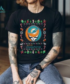 Miami Dolphins Gratefull Dead Ugly Christmas Shirt