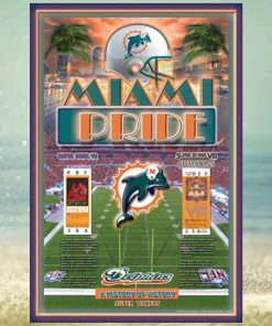 Miami Dolphins History Of Victory Time Super Bowl Champions Poster