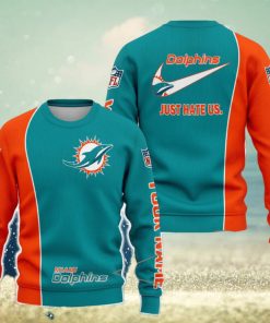 Miami Dolphins NFL Just Hate Us Personalized For Fans Sweater New