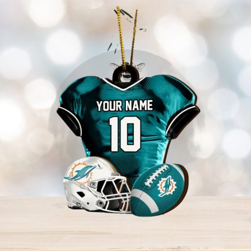 Miami Dolphins NFL Sport Ornament Custom Name And Number