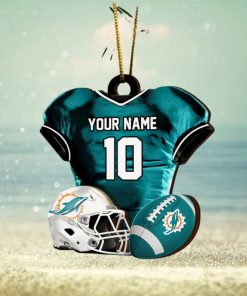 Miami Dolphins NFL Sport Ornament Custom Name And Number