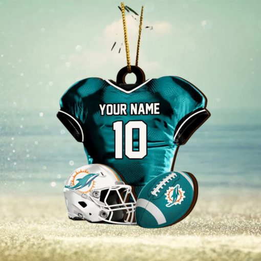 Miami Dolphins NFL Sport Ornament Custom Name And Number