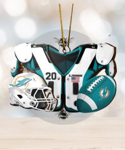 Miami Dolphins NFL Sport Ornament Custom Your Name And Number