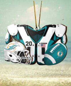 Miami Dolphins NFL Sport Ornament Custom Your Name And Number