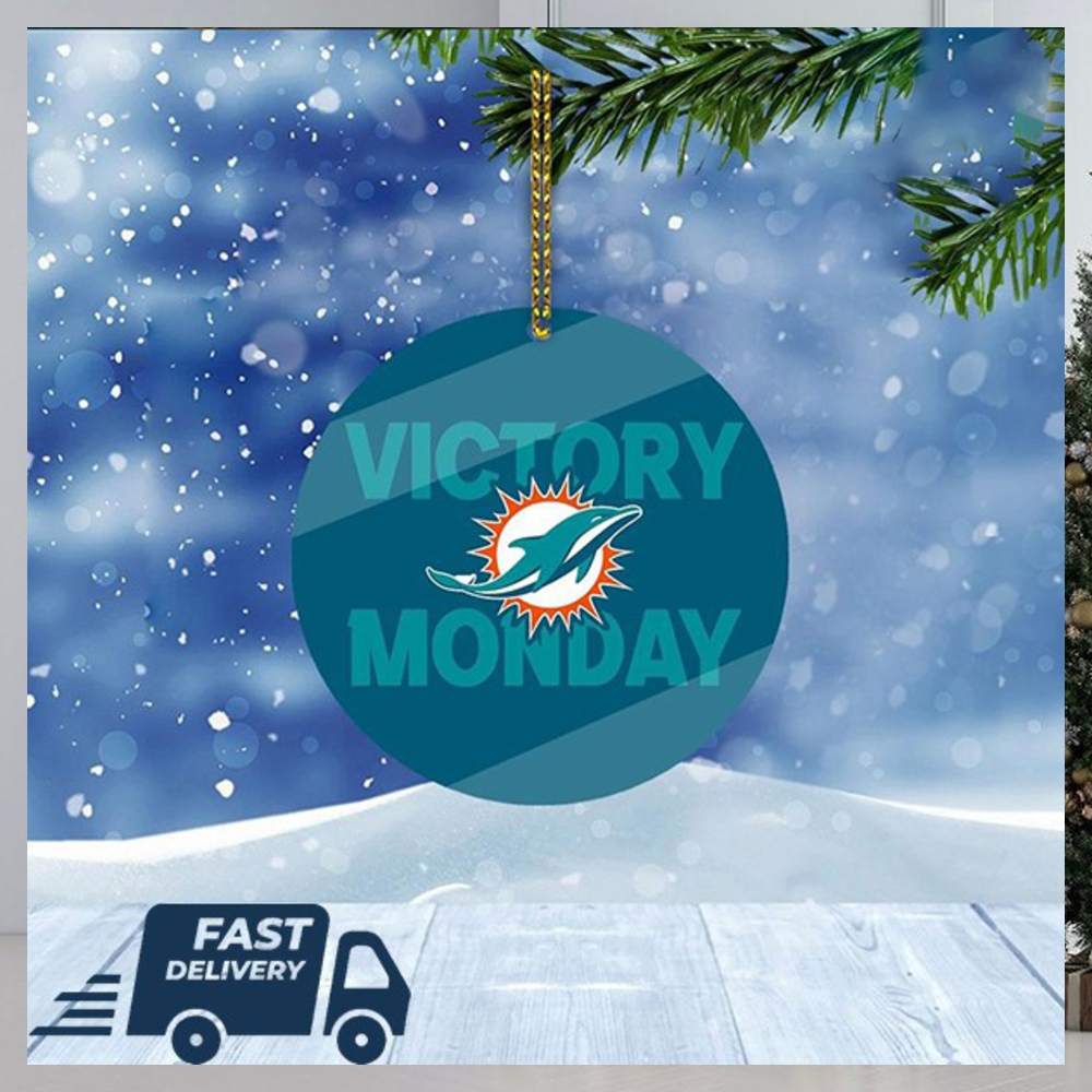 Miami Dolphins NFL Victory Monday Christmas Tree Decorations Xmas Ornament Miami Dolphins NFL Victory Monday Christmas Tree Decorations Xmas Ornament