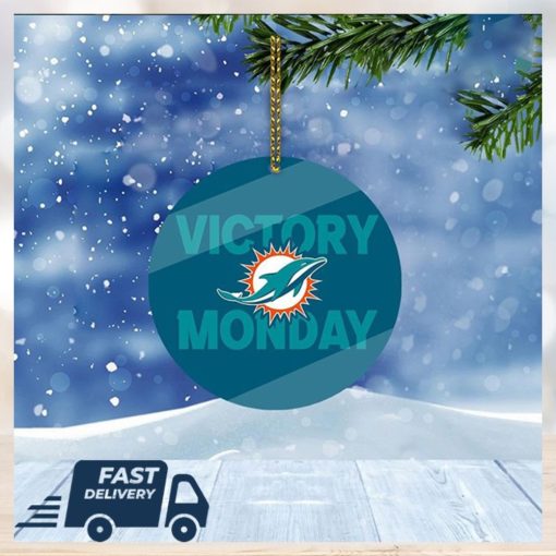 Miami Dolphins NFL Victory Monday Christmas Tree Decorations Xmas Ornament