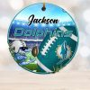 NFL Cleveland Browns And Grinch Xmas Ornament Custom Your Name 2023 Christmas Tree Decorations