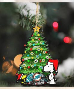 Miami Dolphins Ornaments, Christmas Tree Snoopy, Gifts For Nfl Fans