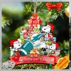Miami Dolphins Snoopy And NFL Sport Ornament Personalized Your Family Name